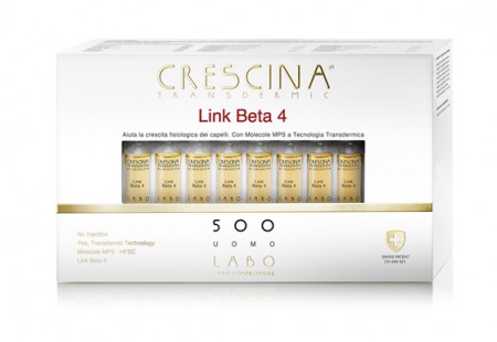 CRESCINA TRANSDERMIC LINK BETA-4 Capelli Ricrescita 500 UOMO 20 Fiale